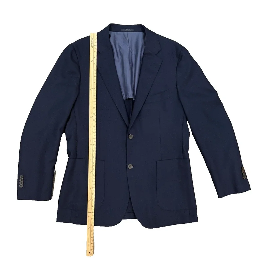 SUITSUPPLY Havana Navy Wool Blazer 56 / US 46 Vitale Barberis Canonico Italy